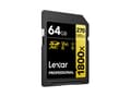 Miniatyrbild 3 av 4: Lexar Professional GOLD Series - Flash-minneskort - 64 GB - Video Class V60 / UHS-II U3 / Class10 - 1800x - SDXC UHS-II