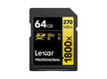 Miniatyrbild 2 av 4: Lexar Professional GOLD Series - Flash-minneskort - 64 GB - Video Class V60 / UHS-II U3 / Class10 - 1800x - SDXC UHS-II