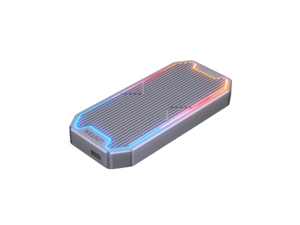 Unitek S1210B - Förvaringslåda - M.2 - M.2 Card (PCIe NVMe & SATA) - USB 3.2 (Gen 2) - rymdgrå