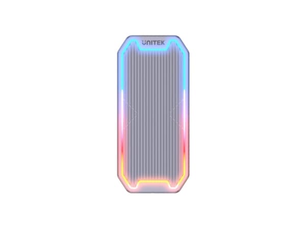 Unitek S1210B - Förvaringslåda - M.2 - M.2 Card (PCIe NVMe & SATA) - USB 3.2 (Gen 2) - rymdgrå