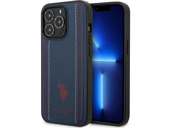 Deksel Us Polo Assn US Polo USHCP14XPFAV iPhone 14 Pro Max 6.7 mørk/marineblå Skinnsøm