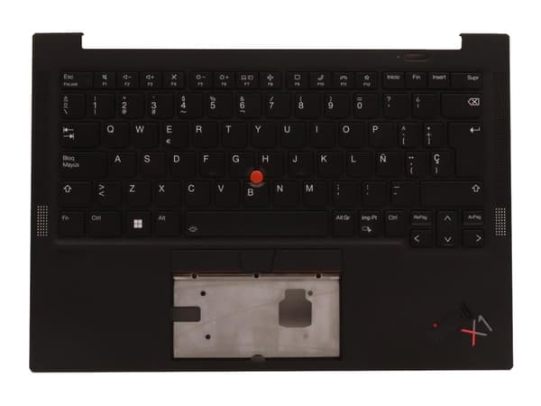 Sunrex - Erstatningstastatur for bærbar PC - med Trackpoint - bakbelysning - Spansk - med toppdeksel - for ThinkPad X1 Carbon Gen 10 21CB, 21CC