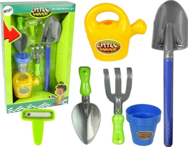 LeanToys Hagebøtte Spade Vannkanne Blomsterpotte Spade