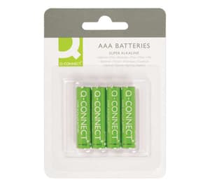 Q-CONNECT 4 x AAA, Kertakäyttöinen akku, AAA, Alkali, 4 kpl, Vihreä, Lieriömäinen