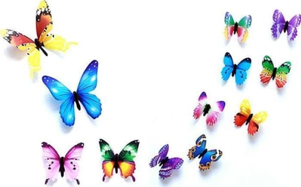 Aptel BUTTERFLIES GLOWING IN THE DARK 12 pieces of stickers AG683D