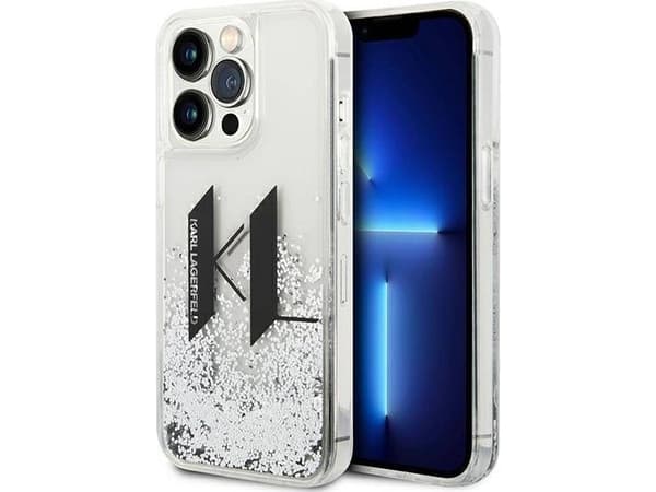 Karl Lagerfeld KLHCP14XLBKLCS iPhone 14 Pro Max 6,7" sølv/sølv hardcase Liquid Glitter Big KL
