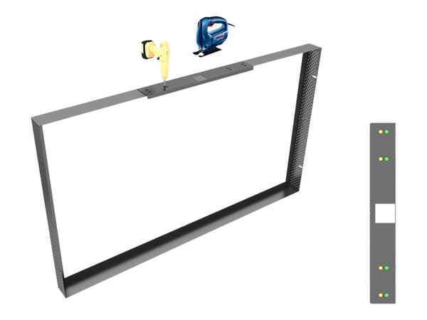 Multibrackets 1614, Musta, Terästä, 260 mm, 90 mm, 80 mm, 500 g