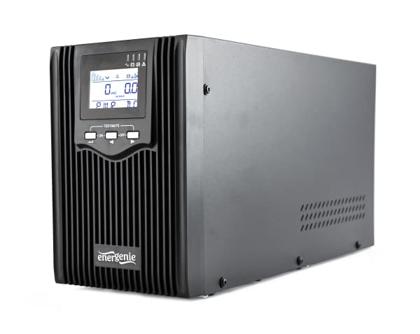 EnerGenie EG-UPS-PS2000-02 - UPS - AC 220 V - 1600 Watt - 2000 VA - 9 At - USB, RJ-45 - lähtöliitännät: 3 kappaletta