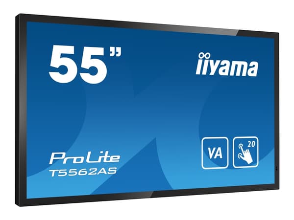 iiyama ProLite T5562AS-B1 - 55" Diagonal klass (54.6" visbar) LED-bakgrundsbelyst LCD-skärm - interaktiv digital skyltning - med pekskärm (multitouch