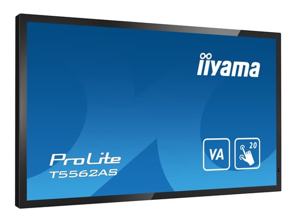 iiyama ProLite T5562AS-B1 - 55" Diagonal klass (54.6" visbar) LED-bakgrundsbelyst LCD-skärm - interaktiv digital skyltning - med pekskärm (multitouch