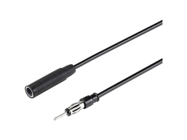 Renkforce 1 m Bil-antenne-forlængerkabel DIN 150 ohm Sort RF-5087926