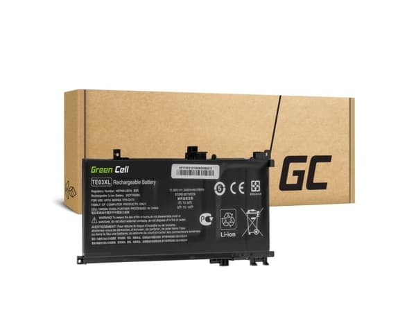 Green Cell - Batteri til bærbar PC (tilsvarer: HP TE03XL) - litiumion - 3-cellers - 3400 mAh - svart