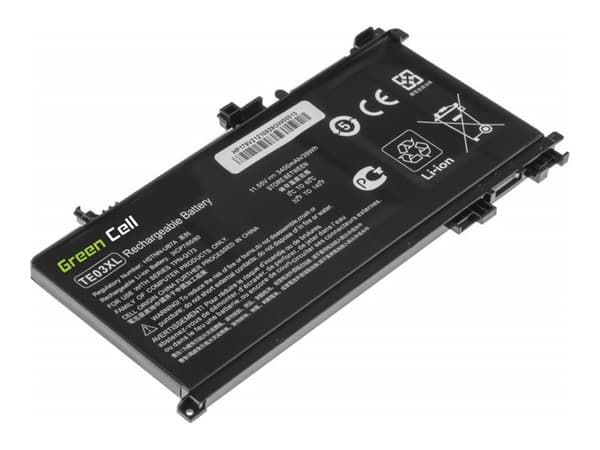 Green Cell - Batteri til bærbar PC (tilsvarer: HP TE03XL) - litiumion - 3-cellers - 3400 mAh - svart
