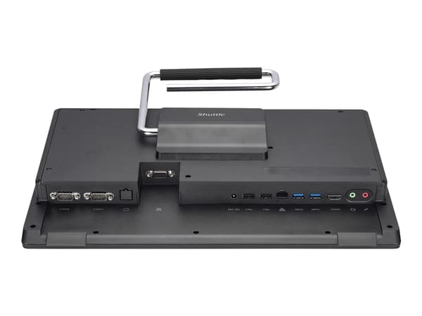 Shuttle XPC P52U - Barebone - alt-i-ett 1 x Celeron 5205U inntil ULV - RAM 0 GB - UHD Graphics - Gigabit Ethernet - monitor: LCD 15.6" 1920 x 1080 (F