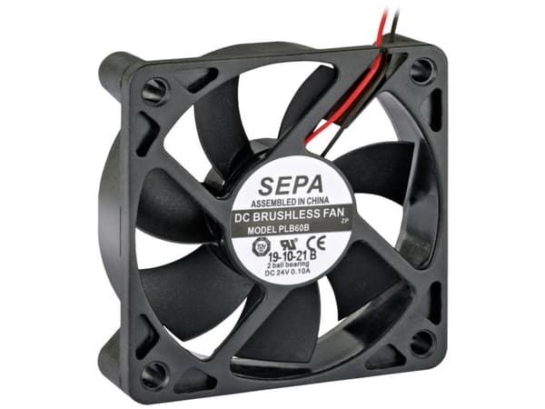 SEPA PLB60B12SE32A Axialfläkt 12 V/AC 27,6 m³/h (L x B x H) 60 x 60 x 15 mm
