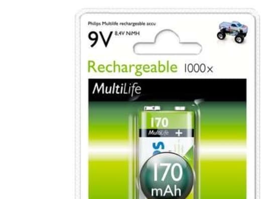 Philips Multilife 9VB1A17 - Batteri 9V - NiMH - (ladbare) - 170 mAh