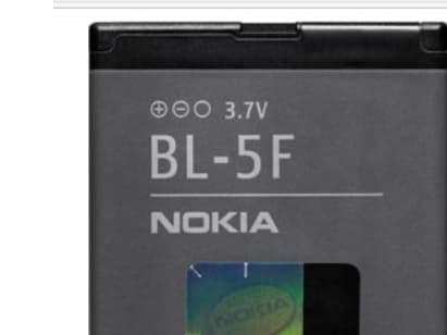 Nokia BL-5F - mobiltelefonbatteri - Li-Ion - 950 mAh - for Nokia 3230, 6210, 6260, 6290, 6710, E65, N78, N93, N93i, N95, N96