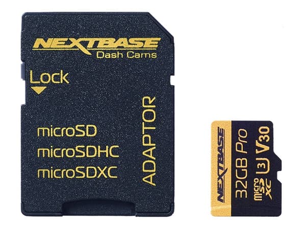 Nextbase - Flashminnekort (microSDHC til SD-adapter inkludert) - 32 GB - UHS Class 3 - microSDHC - svart