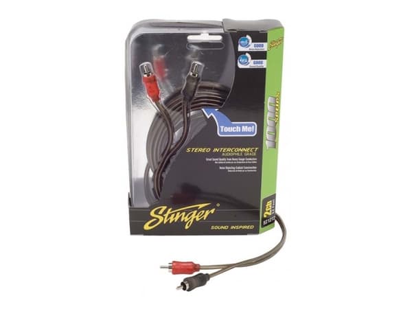 Stinger 2 x RCA, 17ft, 2 x RCA, Hankjønn, 2 x RCA, Hankjønn, 5,18 m, Svart