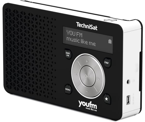 TechniSat Digitradio 1, Bärbar, Analog och digital, DAB+, FM, 87,5 - 108 MHz, 174 - 240 MHz, 1 W