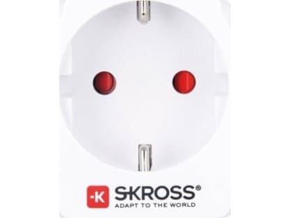Skross Europe to USA, Type B, Type C (Europlug), 100-240 V, 15 A, Hvit, 3750 W