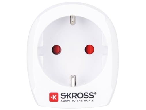 Skross Europe to USA, Type B, Type C (Europlug), 100-240 V, 15 A, Hvit, 3750 W