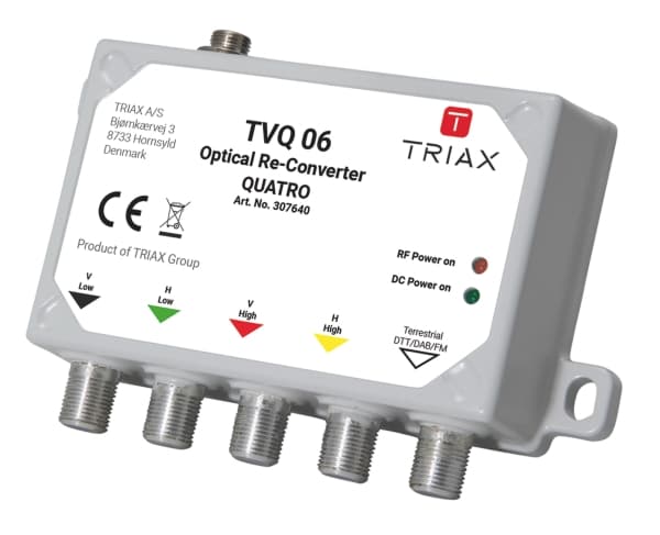 Triax TVQ 06, Harmaa, 20 V, 0,4 A, -10 - 60 °C, 26 mm, 61 mm