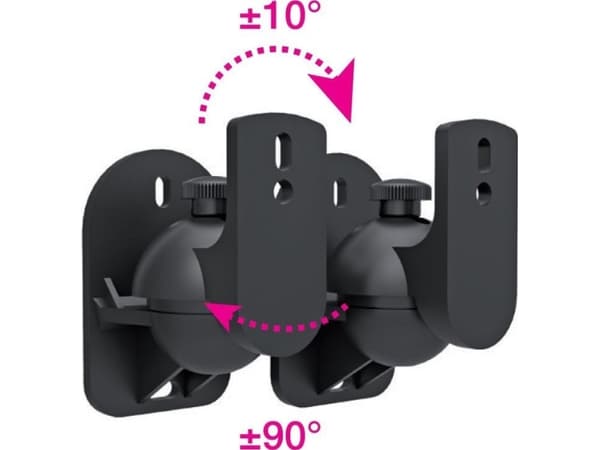 Techly ICA-SP SS28, Vegg, 3,5 kg, Plast, Sort, Vegg, -10 - 10°