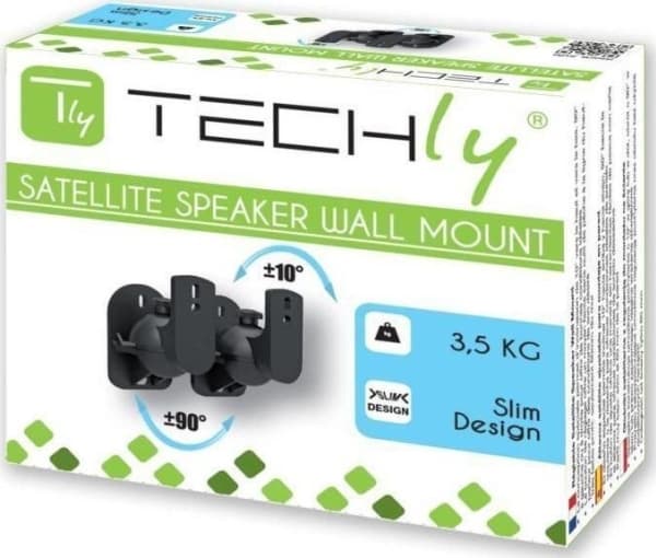 Techly ICA-SP SS28, Vegg, 3,5 kg, Plast, Sort, Vegg, -10 - 10°