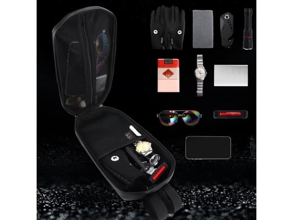 Wozinsky waterproof scooter handlebar bag 4l handlebar bag juodos spalvos (WSB2BK)
