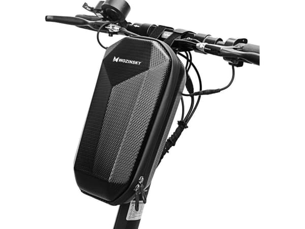 Wozinsky waterproof scooter handlebar bag 4l handlebar bag juodos spalvos (WSB2BK)