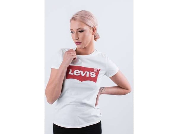 Levi`s THE PERFECT TEE 0053 LARGE BATWING WHITE - XS - damskie - biały