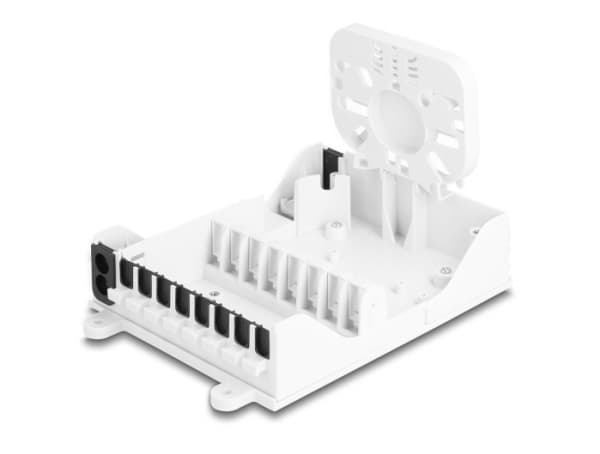 Delock - Fiberoptisk fordelingsboks - FTTH, 8 port - veggmonterbar - innendørs - hvit