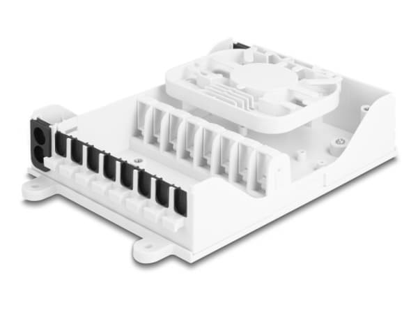 Delock - Fiberoptisk fordelingsboks - FTTH, 8 port - veggmonterbar - innendørs - hvit