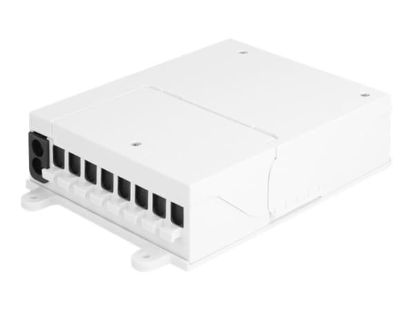 Delock - Fiberoptisk fordelingsboks - FTTH, 8 port - veggmonterbar - innendørs - hvit