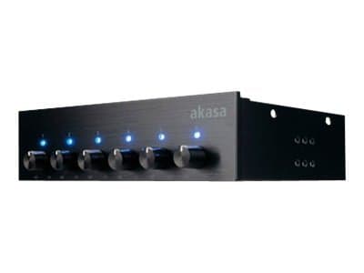 Akasa FC.SIX AK-FC-08BK - Viftehastighetsregulator for system Sort