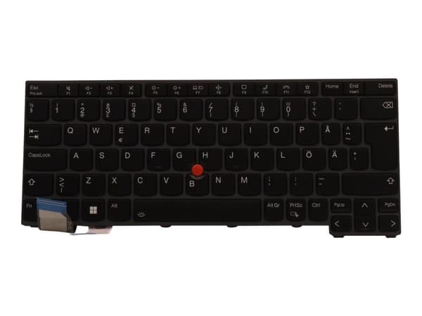 Lite-On - Ersättningstangentbord för bärbar dator - med Trackpoint - bakgrundsbelyst - Svenska/finska - svart - för ThinkPad L13 Gen 3; L13 Yoga Gen
