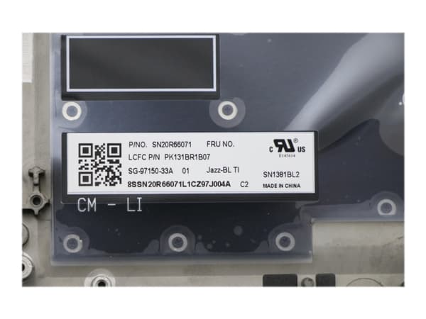 Lenovo - Ersättningstangentbord för bärbar dator - med Trackpoint, UltraNav - bakgrundsbelyst - thailändsk - svart - för ThinkPad T490s 20NX, 20NY