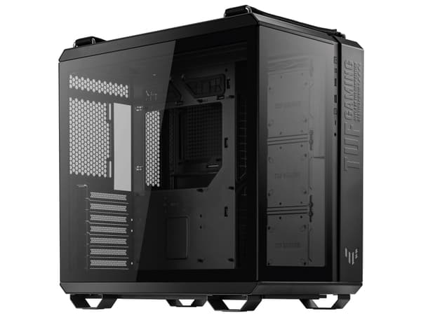 ASUS TUF Gaming GT502 - Mid tower - ATX - sidepanel med vindu (herdet glass) - ingen strømforsyning - USB/lyd