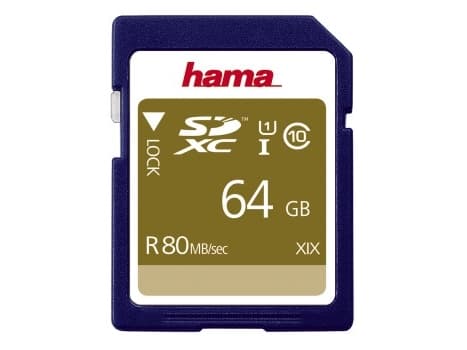 Hama 00124136, 64 GB, SDXC, Klasse 10, UHS-I, 90 MB/s, Class 1 (U1)