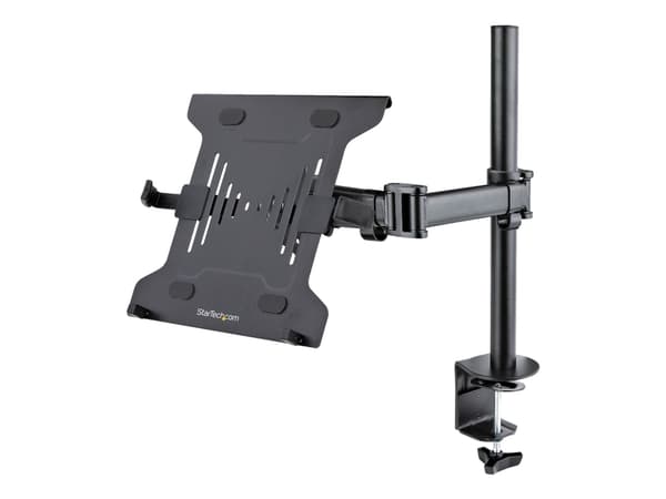 StarTech.com Laptop Desk Mount, Monitor and Laptop Mount for Desk, Displays 34in (8kg/17.6lb) & Laptops (4.5kg/9.9lbs), Adjustable & Articulating VES Svart