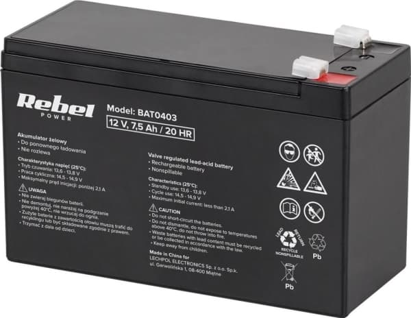 MaxPower Akumulator 12V/7.5Ah (BAT0403)
