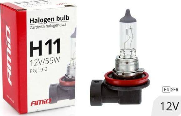 AMiO Halogenpære H11 12V 55W UV-filter (E4)