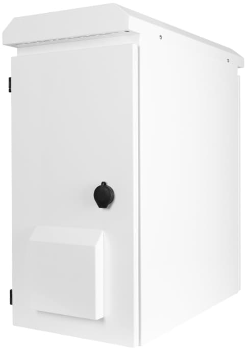 DELTACO - Skap (vertikal) - kompakt - stangmonterbar, veggmonterbar - hvit - 6U - 19"