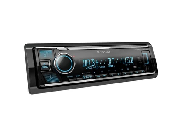 Kenwood Electronics KMM-BT508DAB, Sort, 1 DIN, 200 W, 50 W, 24 timers, AAC, FLAC, MP3, WAV, WMA