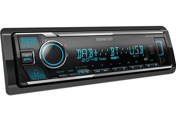 Kenwood Electronics KMM-BT508DAB, Sort, 1 DIN, 200 W, 50 W, 24 timers, AAC, FLAC, MP3, WAV, WMA
