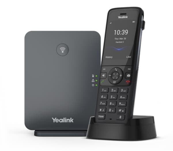 Yealink W78P - Trådlös VoIP-telefon - med Bluetooth interface med nummerpresentation - 1900 MHz - DECT - 3-riktad samtalsförmåg - SIP, SIP v2, RTCP-X
