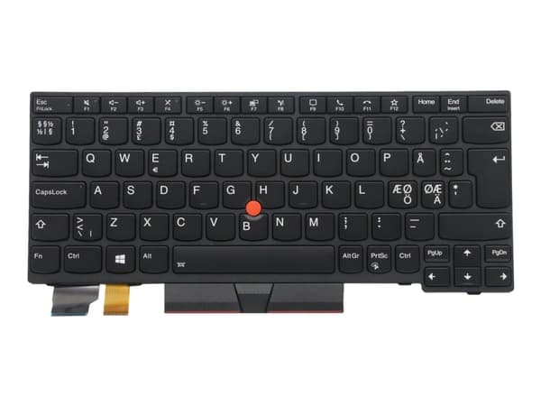 Chicony - Erstatningstastatur for bærbar PC - med Trackpoint, UltraNav - bakbelysning - QWERTY - Nordisk - svart - FRU - for ThinkPad L13 Gen 2; L13