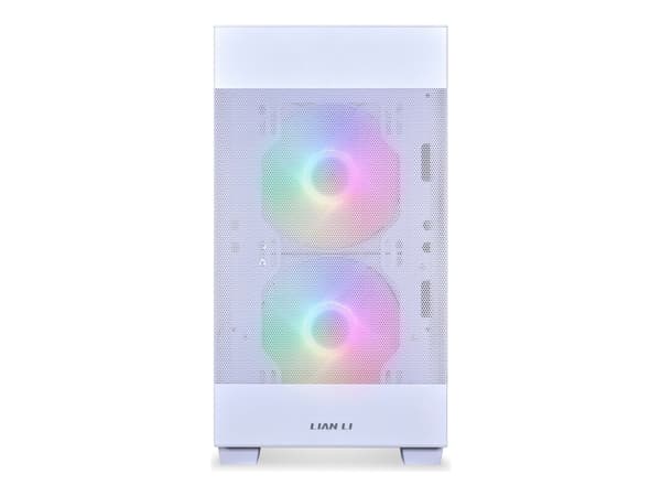 Lian Li Lancool 205M MESH - Tower - micro ATX - sidepanel med vindu (herdet glass) - ingen strømforsyning - snø - USB/lyd