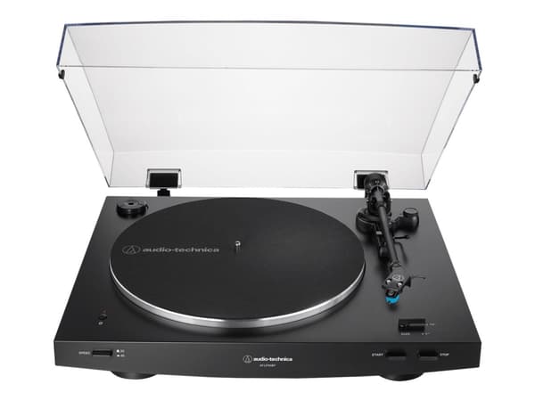 Audio-Technica AT-LP3XBTBK, Hihnakäyttöinen levysoitin, Täysin automaattinen, Musta, Alumiini, 33 1/3,45 RPM, DC-moottori